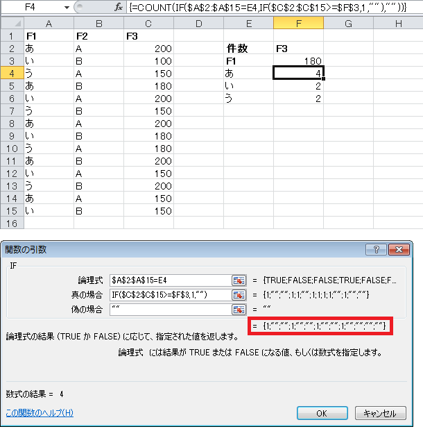 複数条件を満たすデータの件数を求めるには Countif Countifs Sumproduct Excel ヘルプの森